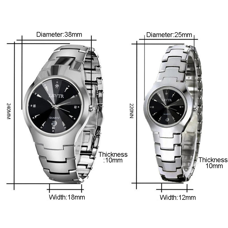 Reloj de Pareja YIKAZE Acero Inoxidable Resistente Agua