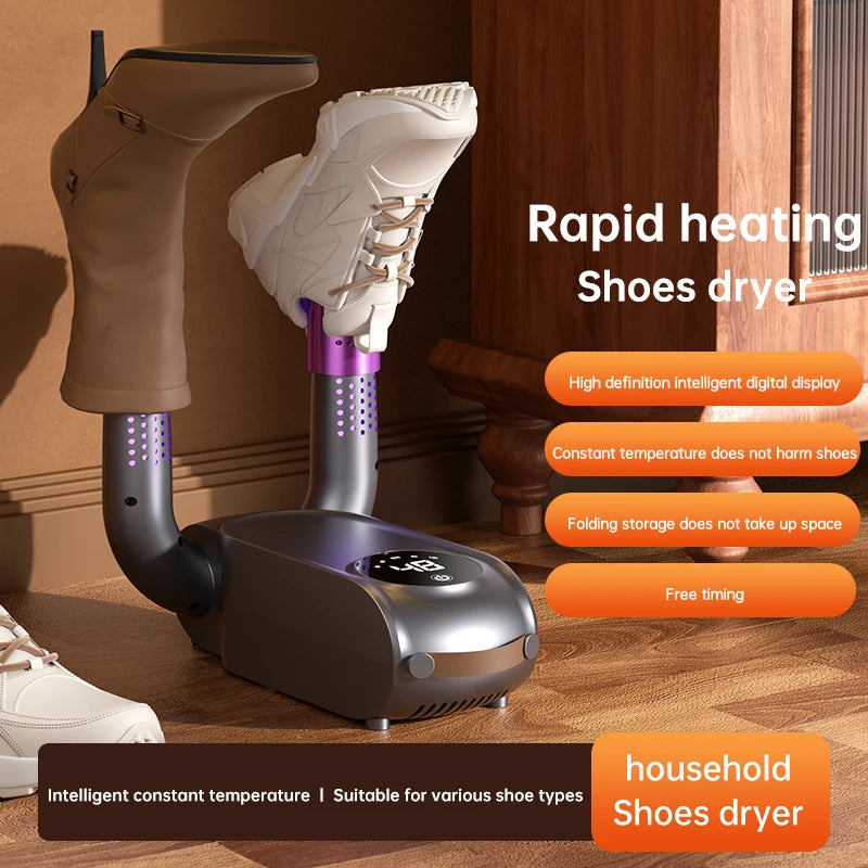 Secador de Zapatos Eléctrico Plegable con Luz UV