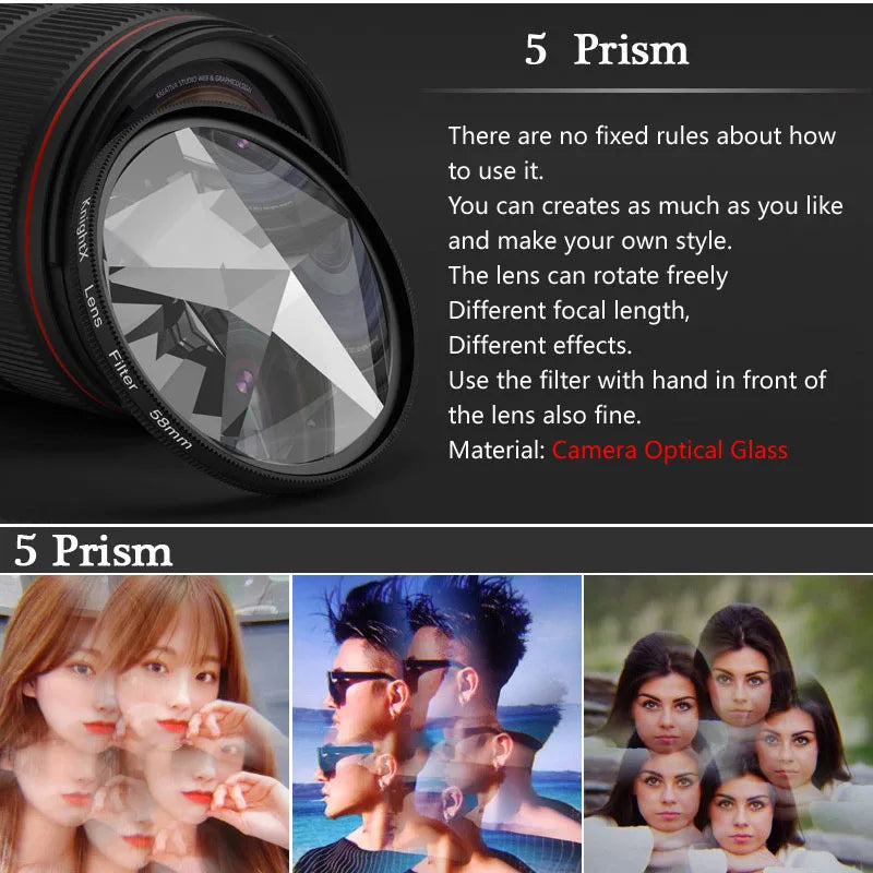 Kit de Lentes y Filtros para Smartphone KnightX 58mm