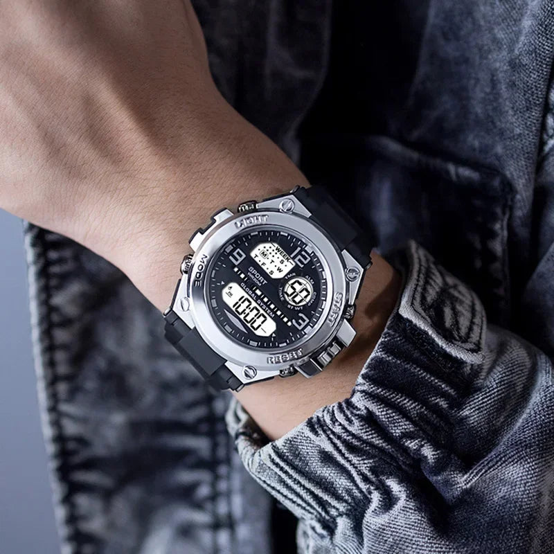 Reloj deportivo resistente al agua para hombres y estudiantes, reloj despertador luminoso multifunción, reloj Digital LED para hombre, reloj de pulsera electrónico deportivo