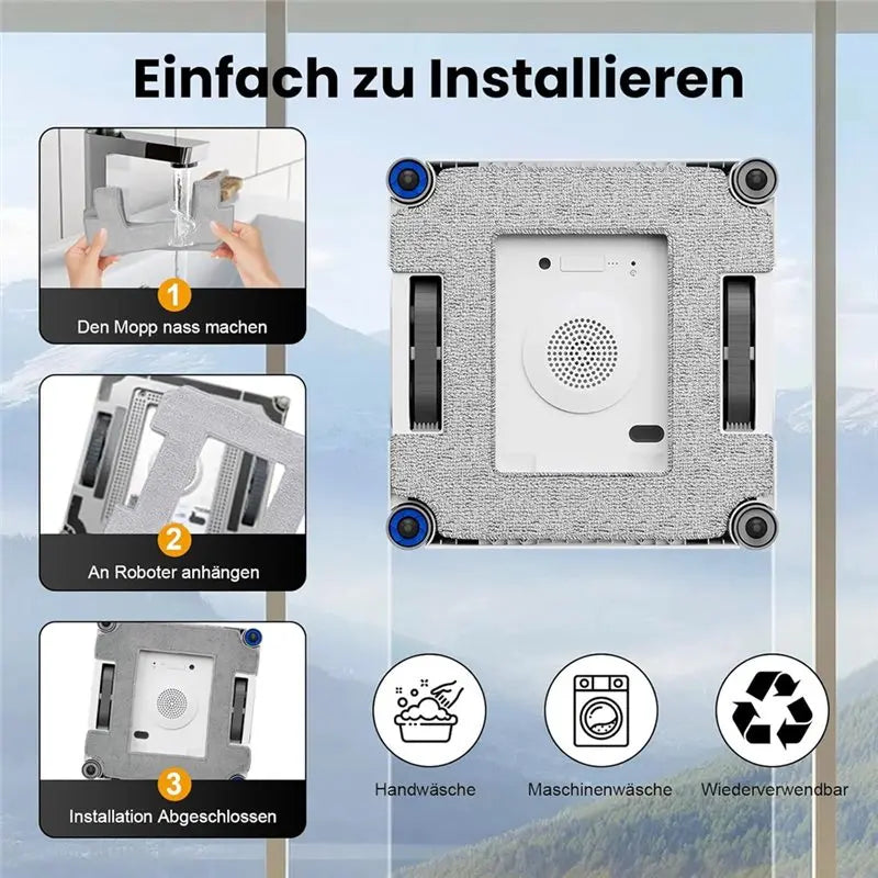 Paño de limpieza para Ecovacs Winbot (W2s Omni / W2S / Max), almohadillas de limpieza lavables de microfibra, accesorios para robot limpiador de ventanas