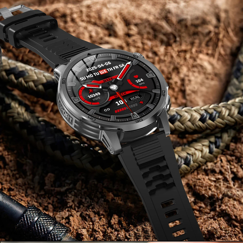 2026 militar t-rex 3 reloj inteligente reloj de Fitness hombres 466*466 pantalla AMOLED 1000mAh batería linterna llamada impermeable Smartwatchs