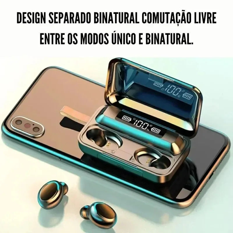 Auriculares Bluetooth multifuncionales F9, manos libres, táctiles, resistentes al agua, estéreo 9D, auriculares deportivos para todos los teléfonos inteligentes