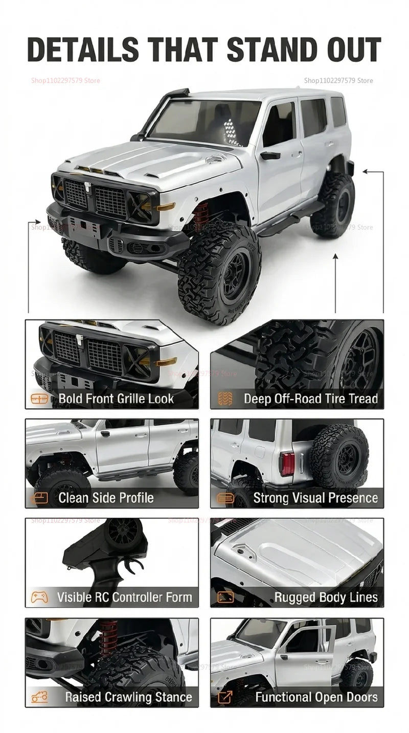 Crawler RC a escala 1/12 MN-300: camión todoterreno 4x4 con control remoto de 2,4 GHz. Modelo MN300 para niños y adultos, ideal como regalo para aficionados