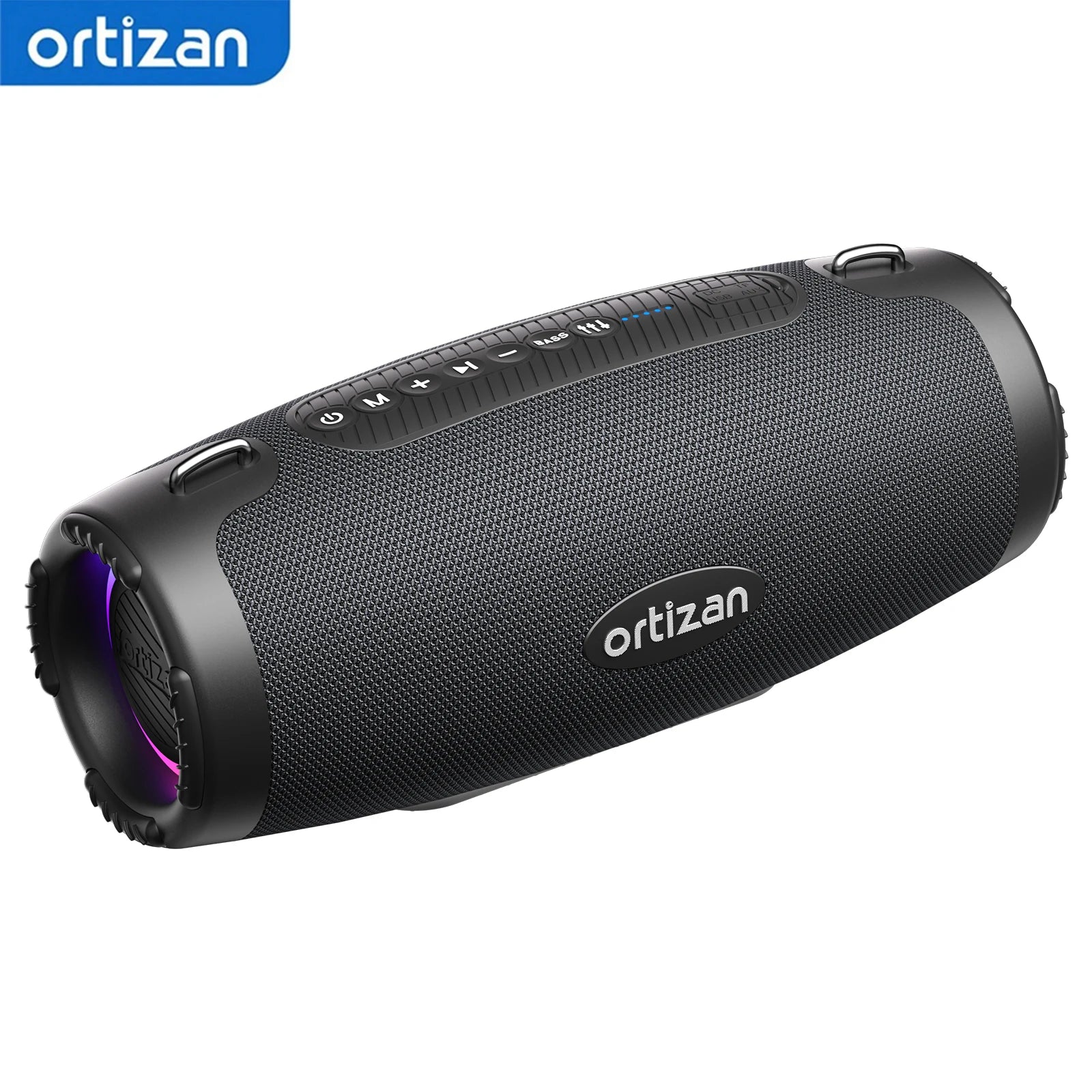 Altavoz Bluetooth Ortizan, Altavoz Portátil con Sonido Estéreo de 60W, Bluetooth 6.0, 20H de Reproducción, Auracast Snyc, Reproducción AUX/USB-Disk