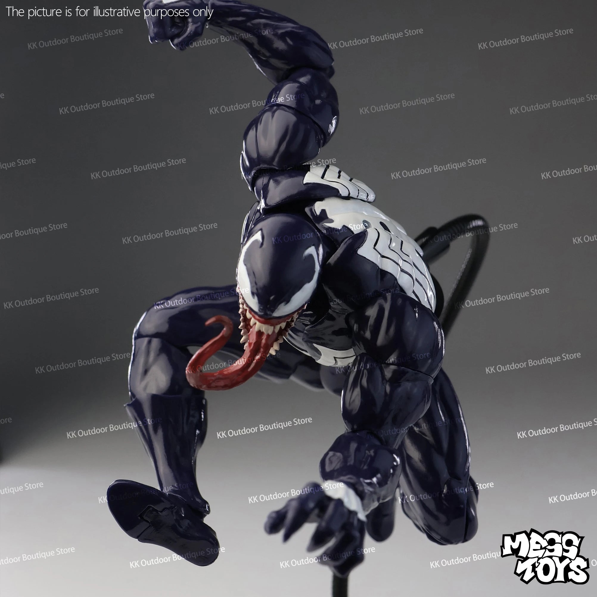 NUEVO Mess Toys Venom Lethal Neighbor Spider-Man Symbiotic Black Suit Messtoys Spiderman Figura de Acción Anime Modelo Muñeco Regalos Juguetes