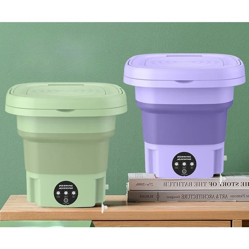 Lavadora portátil plegable para ropa interior y calcetines, mini cubo lavador