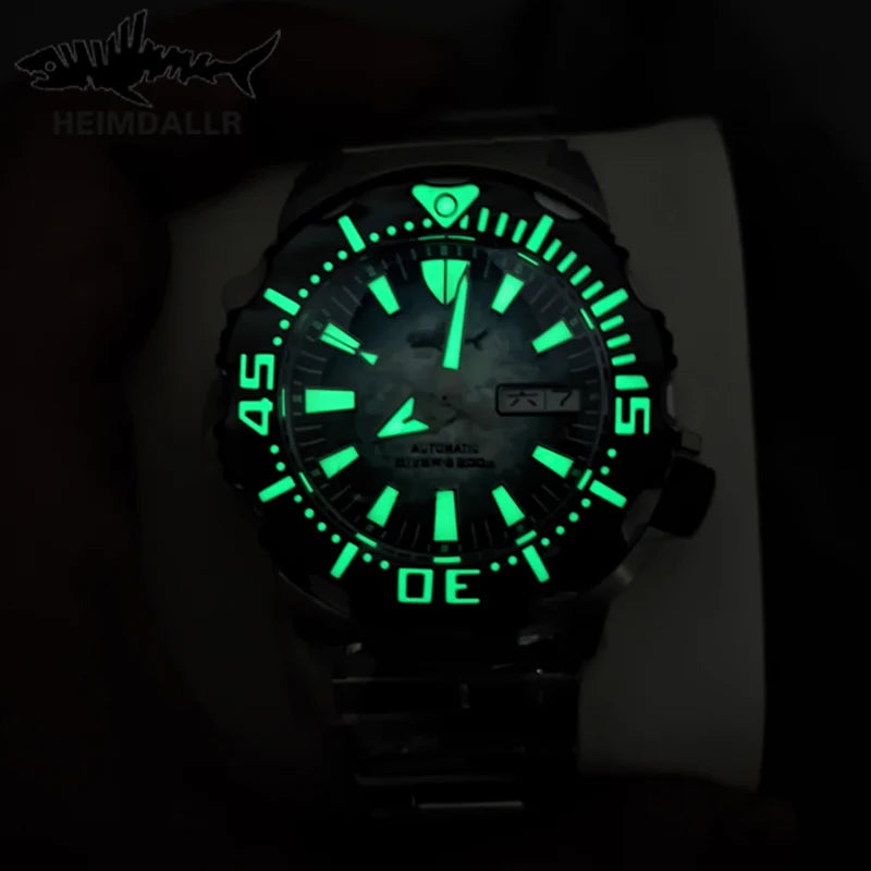 Reloj de Buceo Mecánico HEIMDALLR V2 Monster, Cristal Zafiro, NH36A, 20 Bar
