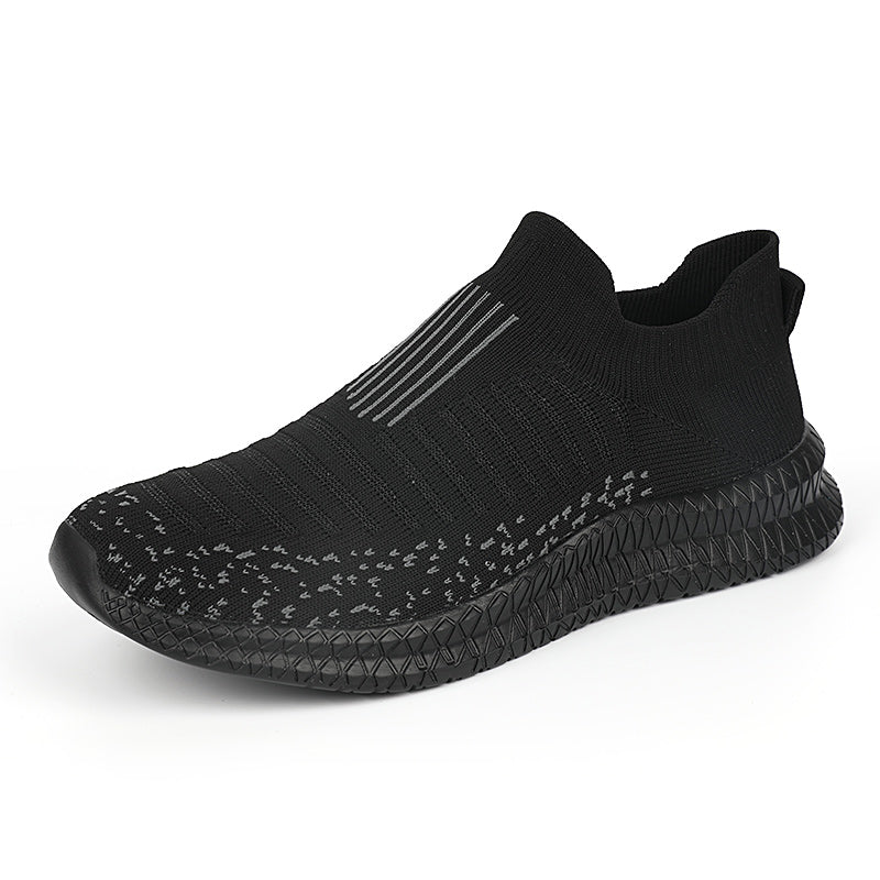 Zapatos informales transpirables para hombre, zapatos ligeros para caminar al aire libre, zapatillas antideslizantes para hombre, zapatos planos vulcanizados sin cordones 2023