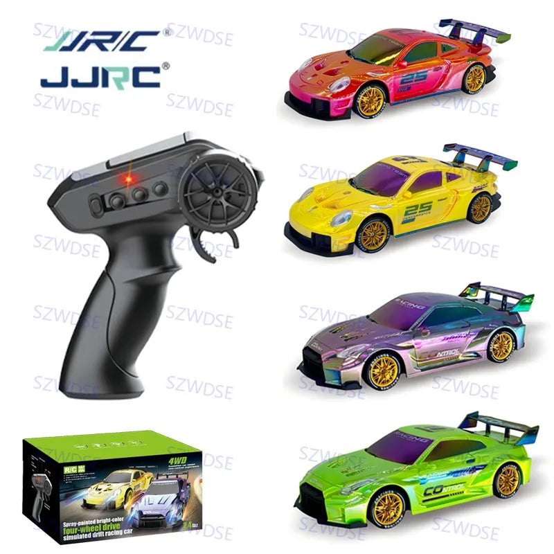 Mini Coche RC de Drift, 2.4G 4WD, Alta Velocidad con Luces LED