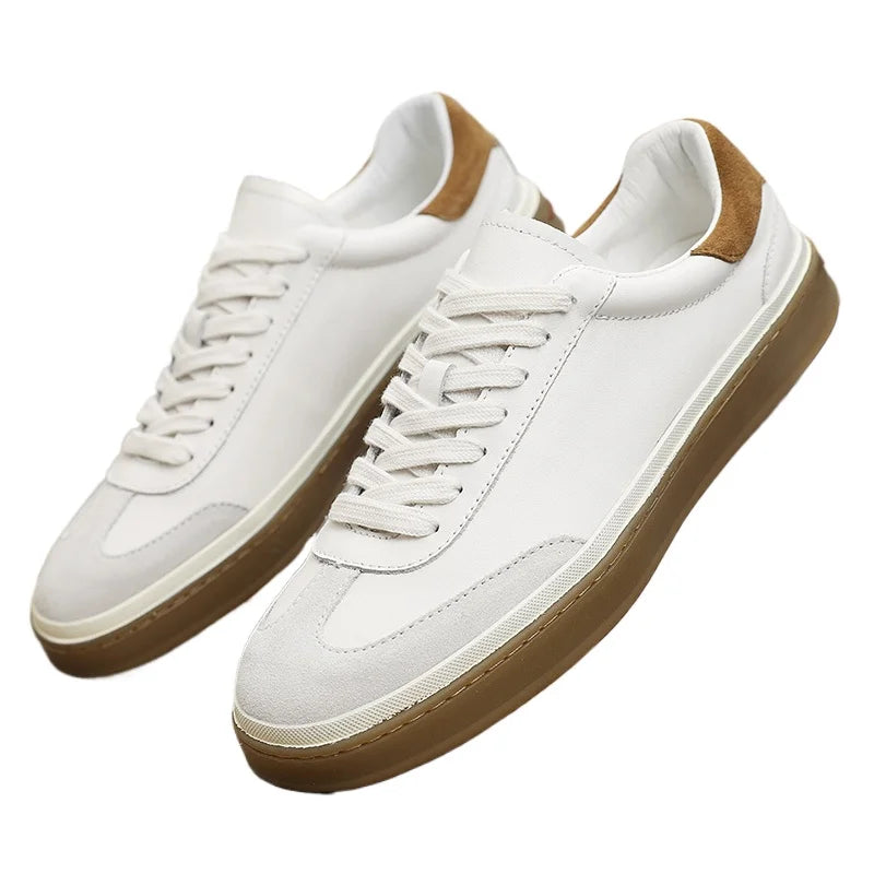 Zapatos casuales de cuero genuino para hombre, ligeros y cómodos