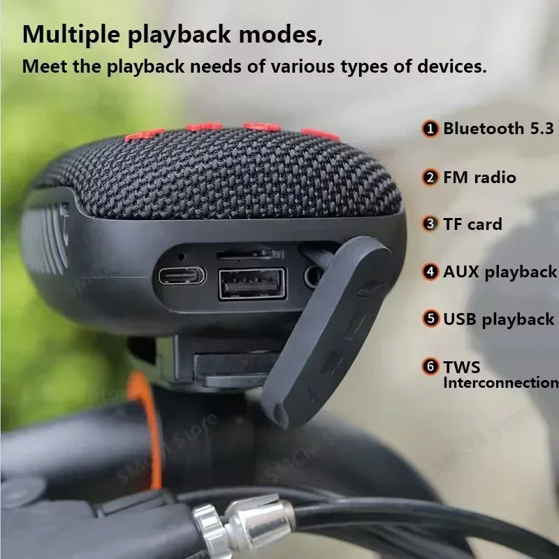 Bicicleta al aire libre TG392 Bluetooth caixa de som caja de sonido inalámbrica portátil TWS altavoz de manillar Subwoofer impermeable para Scooter