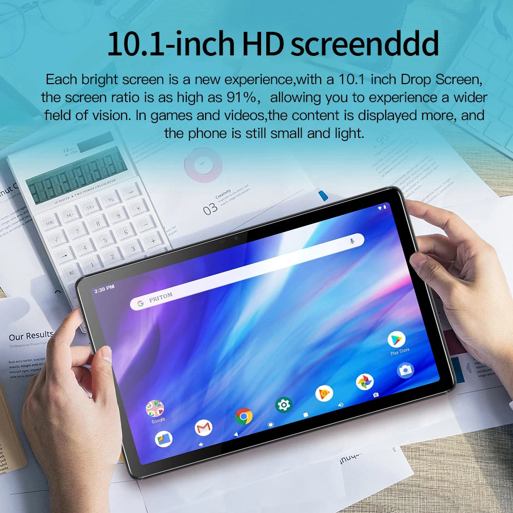 BDF-Y7 nuevo 5G Pad tabletas de 10,1 pulgadas Octa Core 8GB + 256GB ROM pantalla HD doble SIM cámaras duales Tablet Pc con teclado ratón