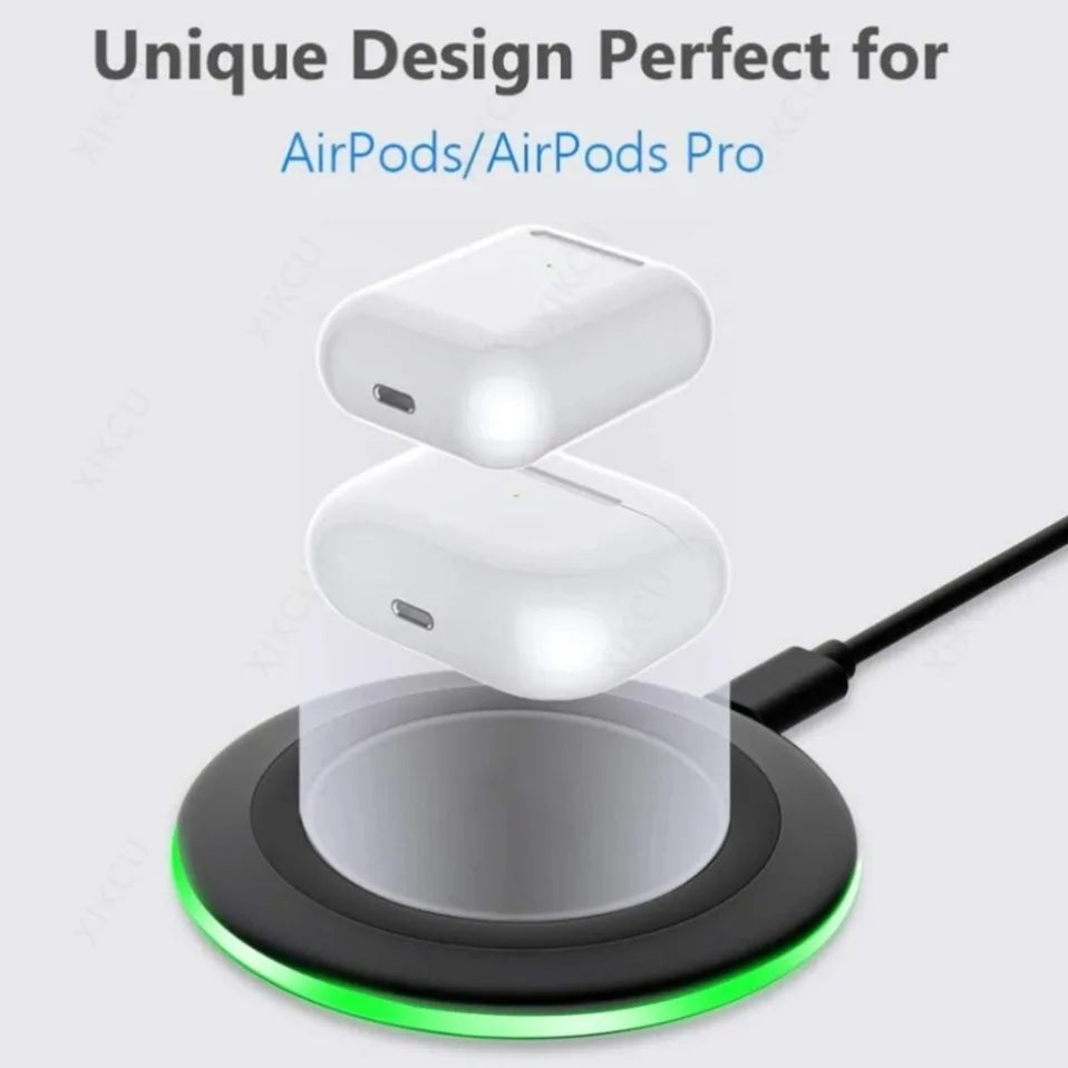 Mini Cargador Inalámbrico Magnético de 15W para Magsafe iPhone 17 16 15 14 13 12 Pro Max Samsung, Base de Carga Rápida con LED e Imán para Teléfono