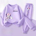 Conjuntos de ropa para niños de nuevo estilo, sudadera con cuello redondo y pantalones, conjunto de dos piezas, chándal fino transpirable para primavera y otoño