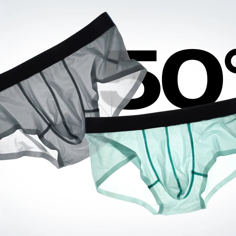 Ropa interior con separación de cordón espermático para hombre, bolsa para escroto de venas, calzoncillos de cuatro esquinas, boxers sexys curvos