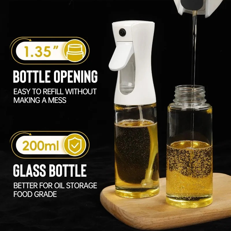 Pulverizador de aceite, botella pulverizadora de aceite de oliva de 200ml/300ml para freidora de aire de cocina, dispensador de aceite, pulverizador de cocina para aceite, vinagre