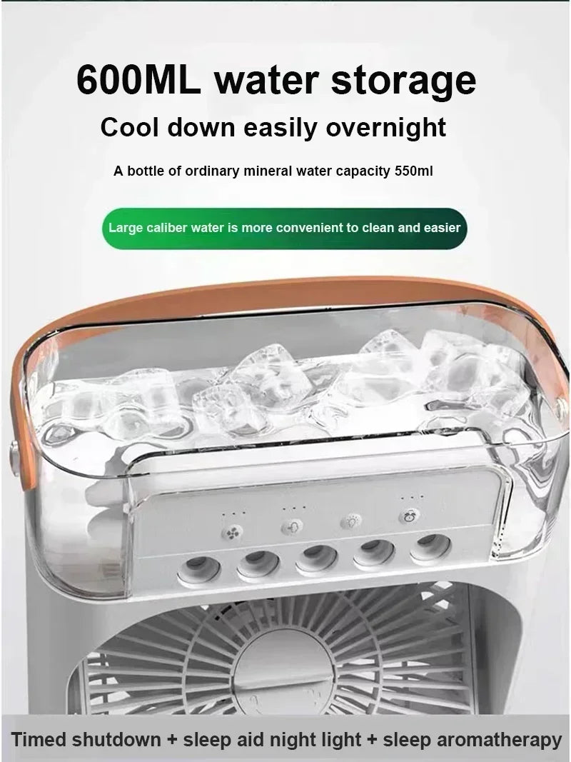 Ventilador Humidificador Portátil con 3 Velocidades