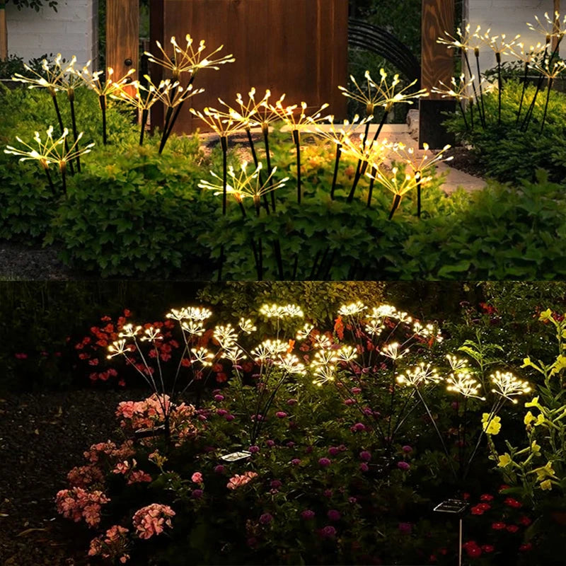 Lámpara Solar de Jardín con Luces de Estrella