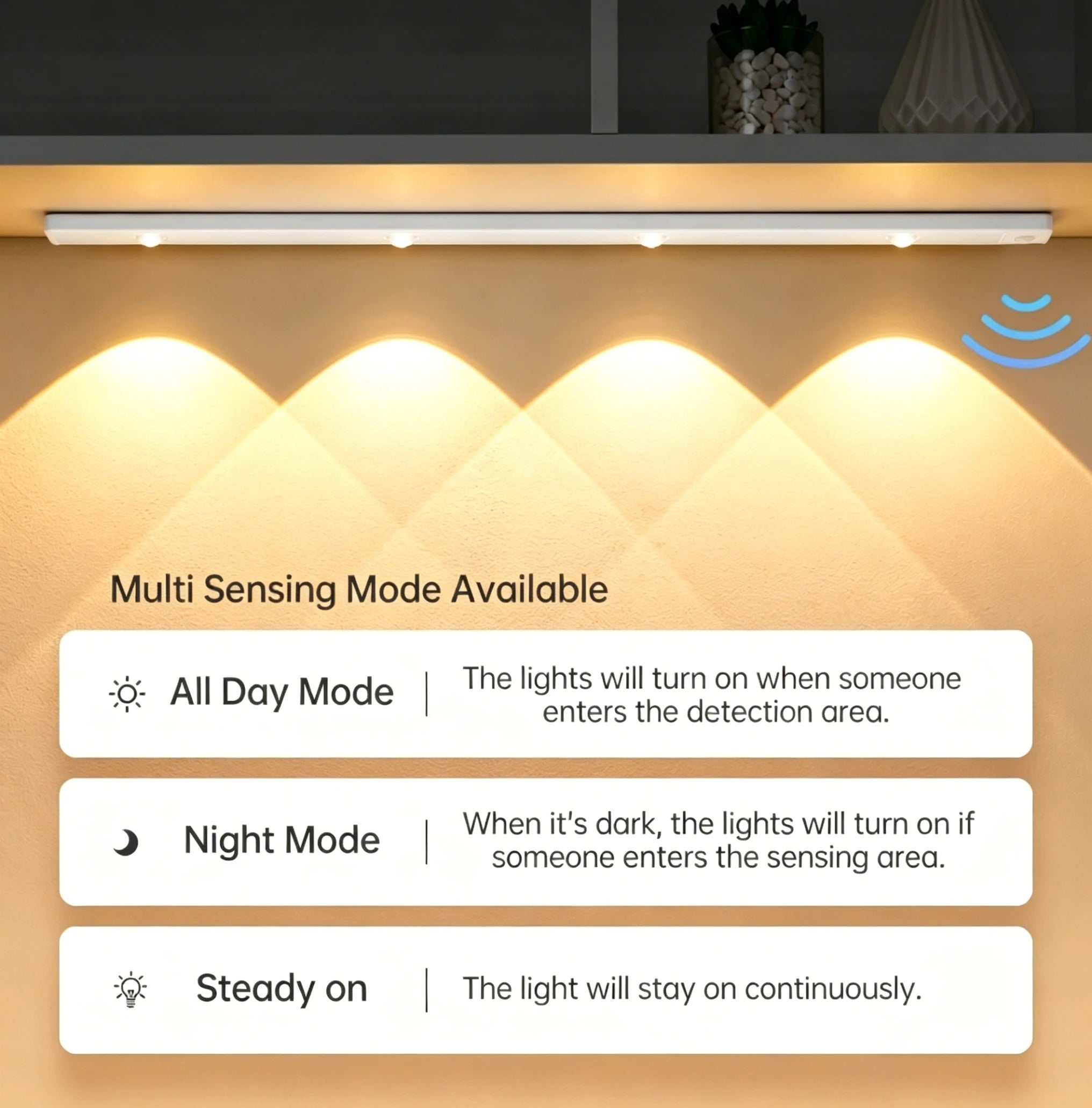 Luz LED Nocturna Regulable con Sensor para Armario