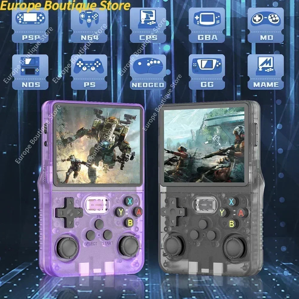 Consola de Juegos Portátil Retro R36S, Pantalla IPS de 3.5 Pulgadas, 64GB o 128GB