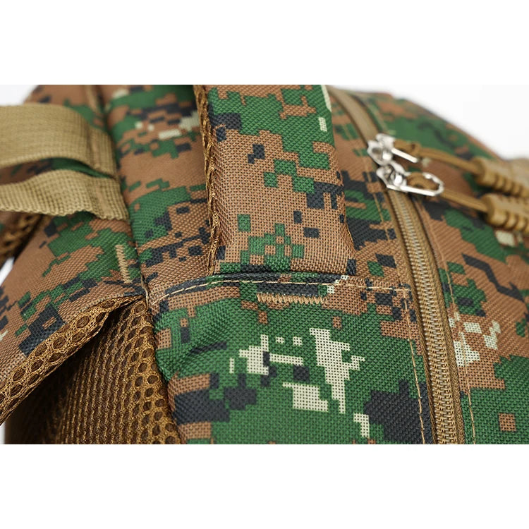 Mochila camuflaje de gran capacidad: cierre con cremallera, senderismo, viajes, mochila para aventuras al aire libre