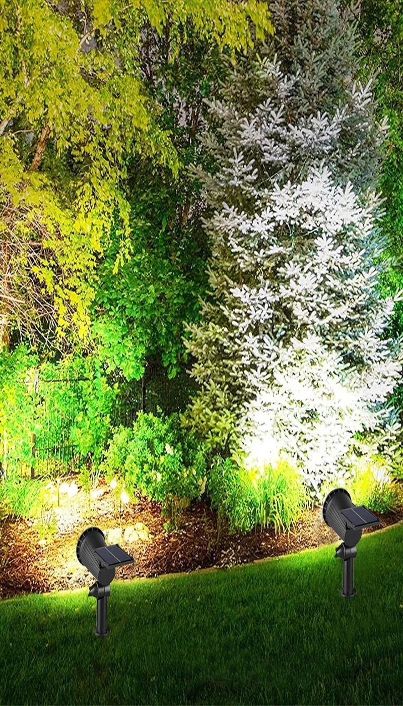 Lámpara Solar 2 en 1 con Foco Ajustable para Jardín