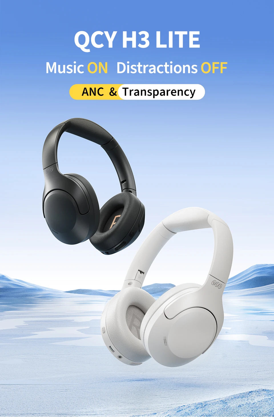 QCY H3 Lite Auriculares ANC Bluetooth 5.3 60H