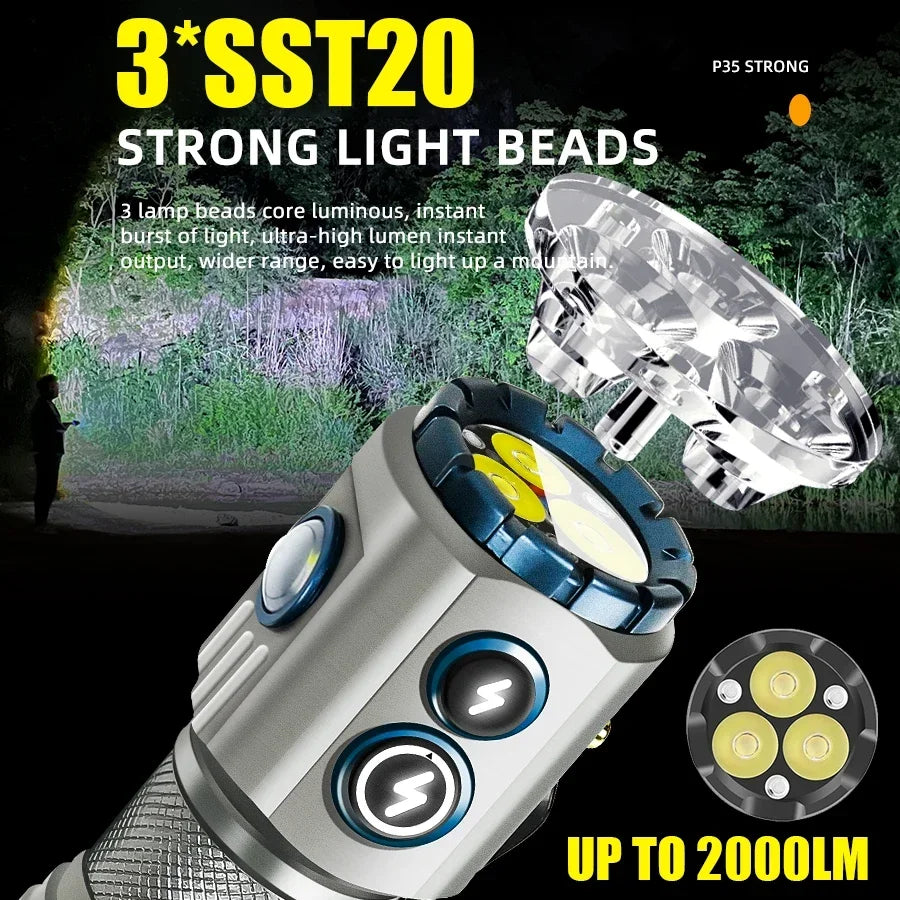Mini Linterna LED Llavero EDC Táctica para Camping