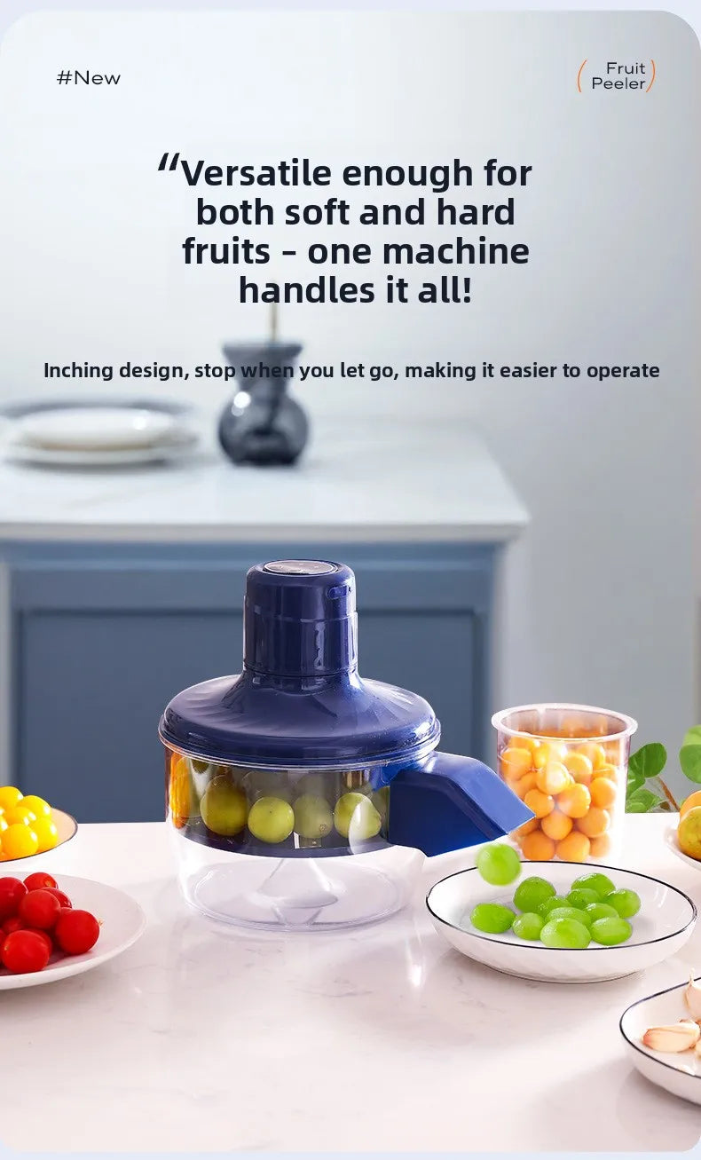 Pelador de frutas eléctrico, pelador recargable, pelador portátil de uva/tomata/aglio, herramientas de cuchillo para pelar frutas