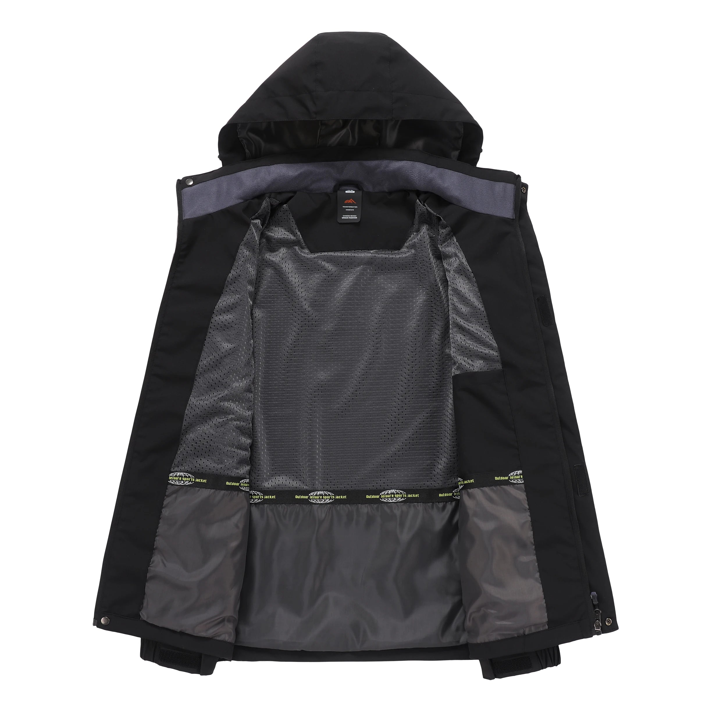 Chaqueta repelente al agua para hombre, para primavera y otoño, resistente al viento y al desgaste, con capucha desmontable, adecuada para actividades al aire libre como camping, pesca, montañismo y senderismo.