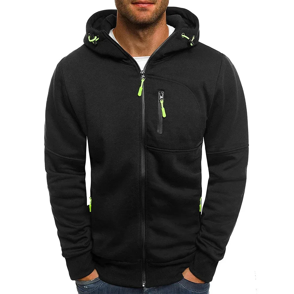 Chaqueta con Capucha y Cremallera para Hombre | Deportiva Urbana
