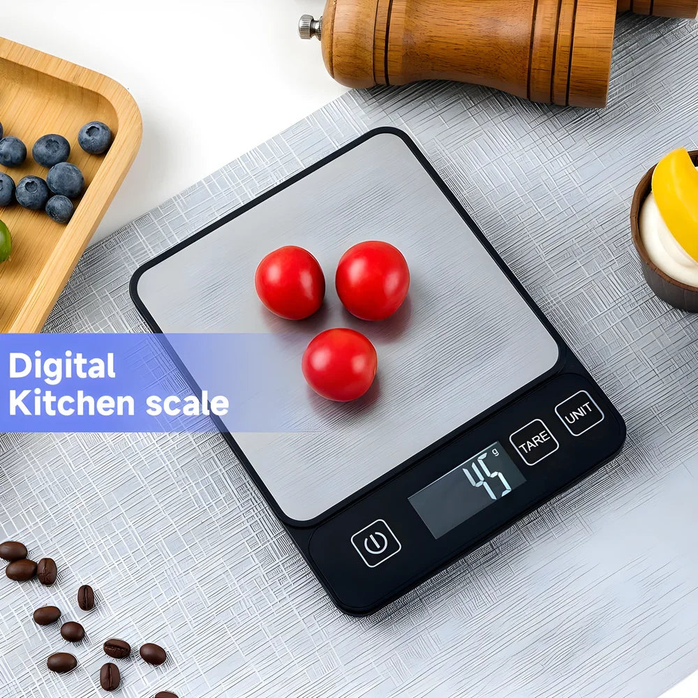 Báscula de cocina de 10kg, báscula de mesa electrónica con pantalla Digital LCD, báscula de peso en gramos para hornear, báscula de alimentos para dieta saludable Personal