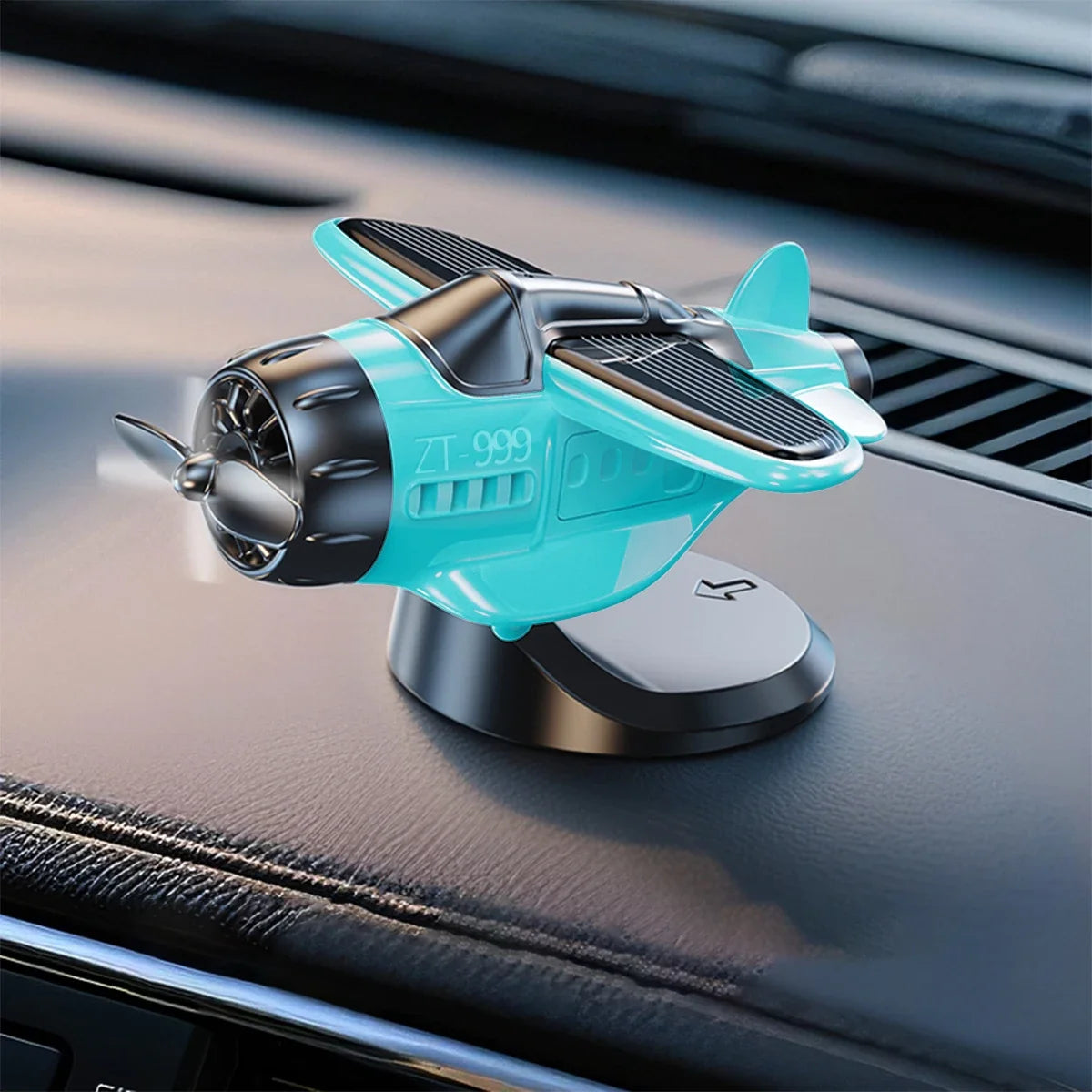 Ambientador Solar para Auto con Forma de Avión Giratorio 360°