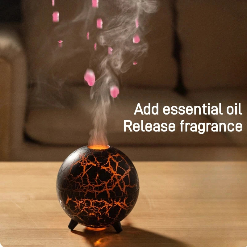 Nueva lámpara de ambiente colorida Planet, humidificador USB, tanque de agua de 200ML, puede agregar aceite esencial, Mini difusor de Aroma para el hogar
