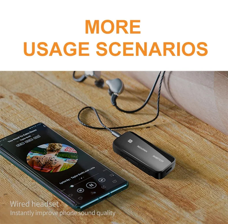 Receptor de Audio Bluetooth 5,0, adaptador auxiliar, Dongle inalámbrico, tarjeta NFC TF, conector de 3,5mm, manos libres para TV, PC, altavoz, Kit para coche