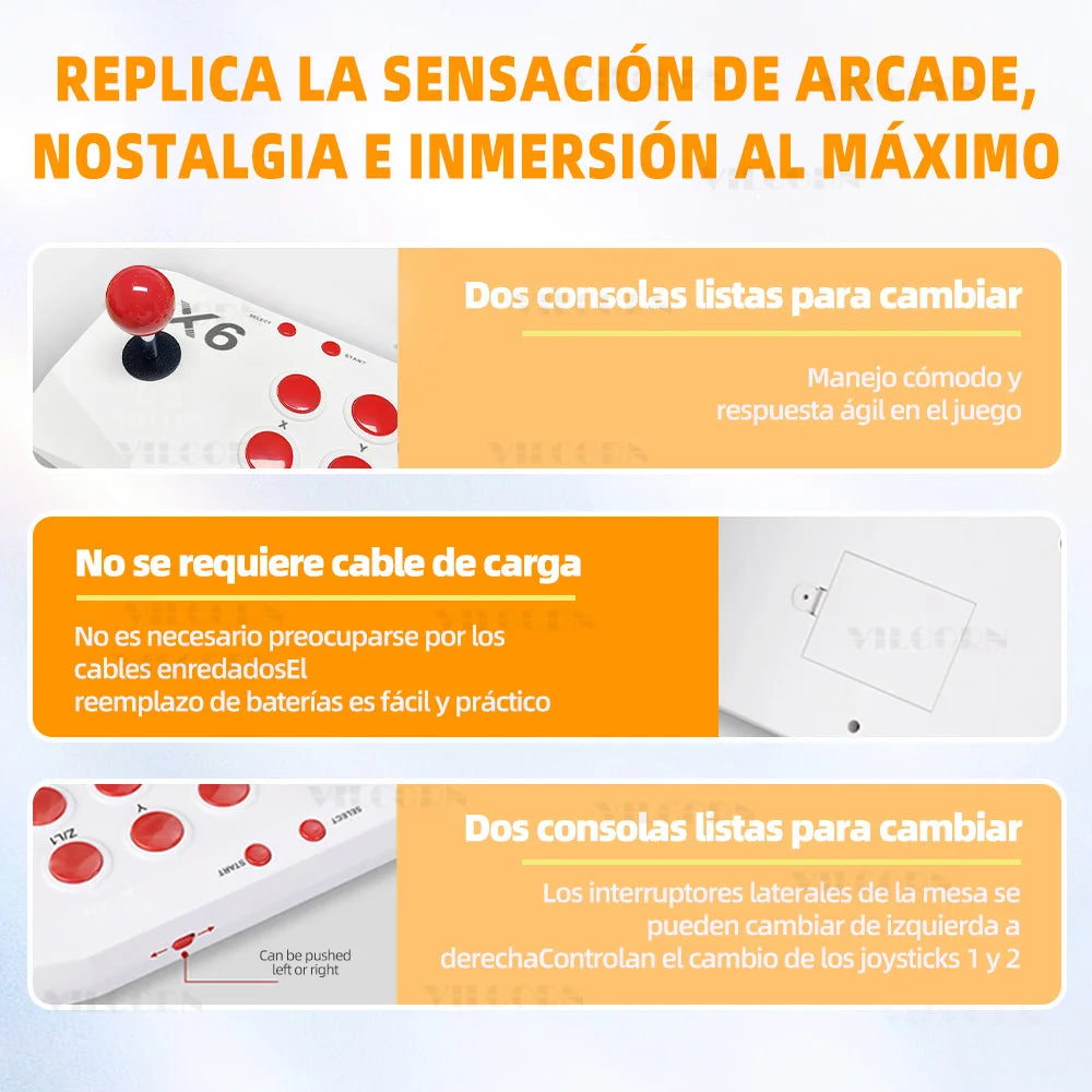 VILCORN M8 consola juegos retro para tv 4k 6000+ juegos español consolas de videojuegos videoconsola emulador videojuegos