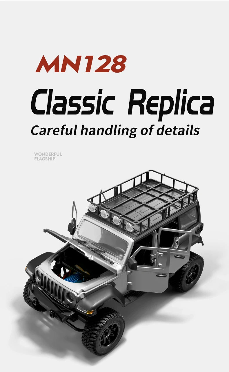 Buggy RC Crawler 4x4, Escala Completa con Luces LED