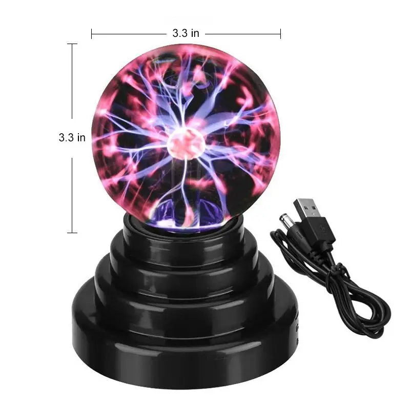 Lámpara bola de plasma táctil LED decorativa para dormitorio y fiestas