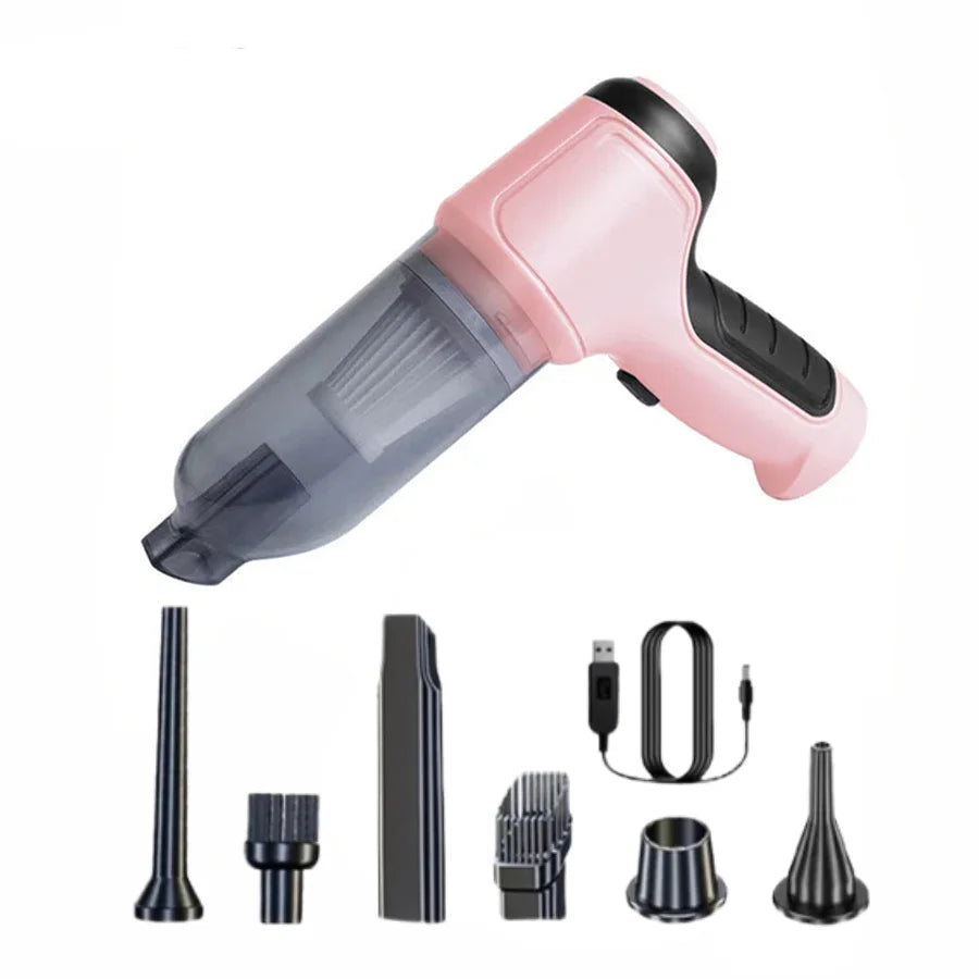 Mini Aspiradora de Coche Inalámbrica con Soplador