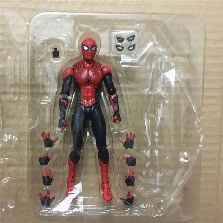 Figura de acción de Spiderman de Marvel Avengers: Homecoming, estatua con rostro intercambiable de Tom Holland, modelo de juguete coleccionable, regalo