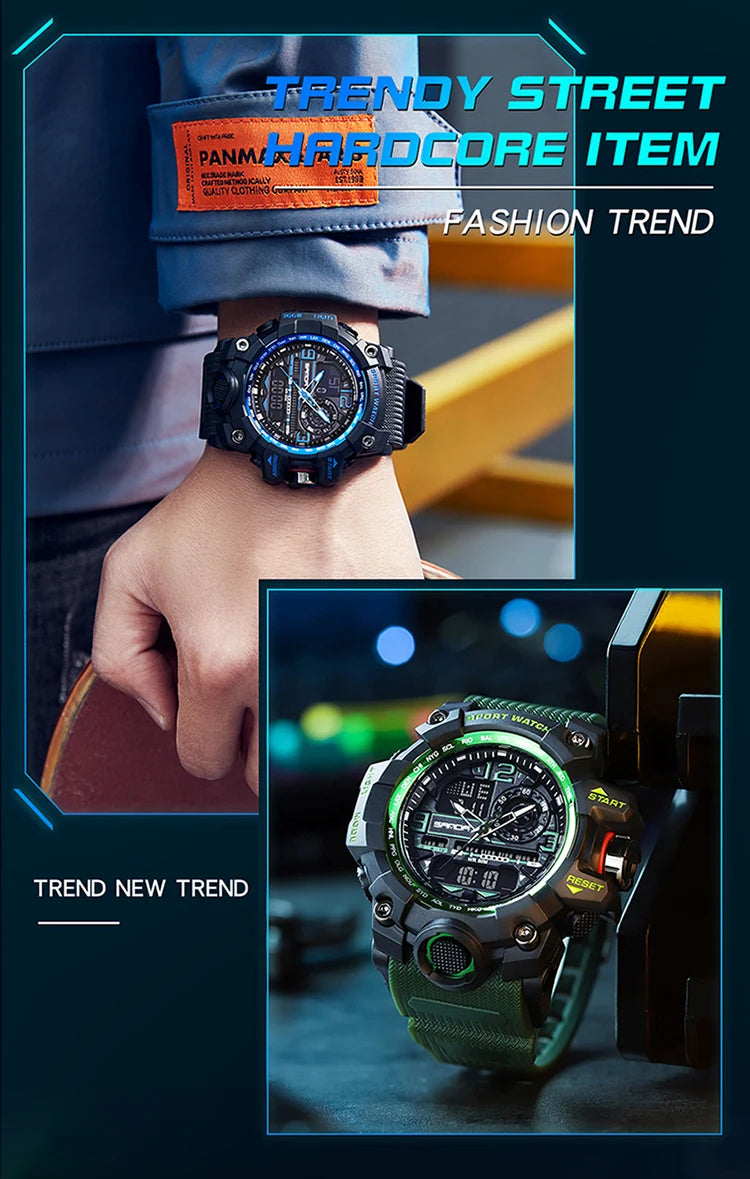 Reloj Digital LED Deportivo SANDA Multifunción para Hombre