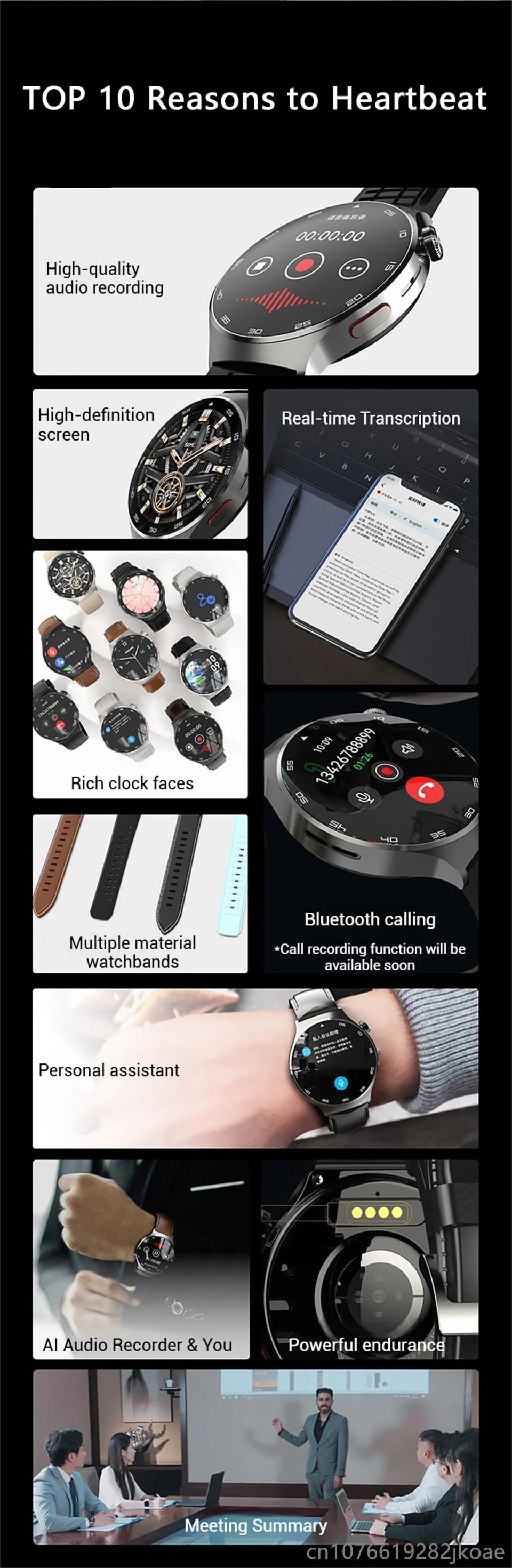 Reloj Inteligente Philips IA Grabación y Traducción