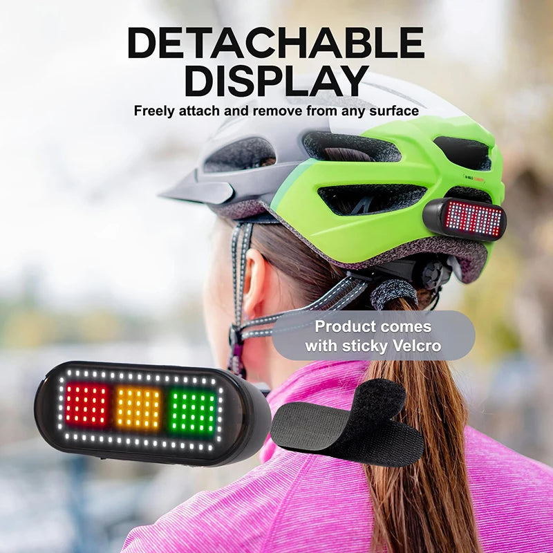 Luz LED para Casco de Bicicleta con Control Remoto Inalámbrico, Señal de Giro, Bocina, Luz Trasera de Advertencia, Accesorios para Ciclismo