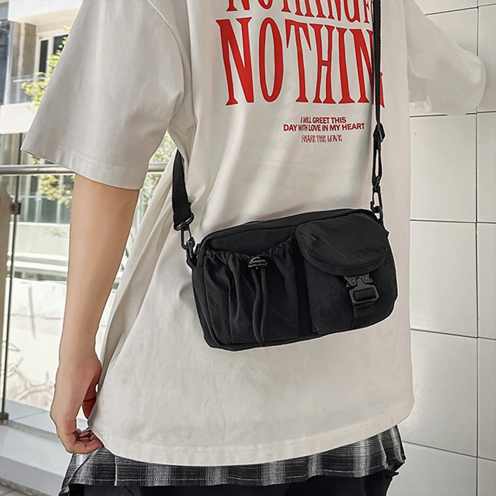Bolso bandolera deportivo, diseño de estilo de ropa de trabajo, bolso de hombro individual, bolso de pecho ligero multifuncional, bolso para teléfono móvil