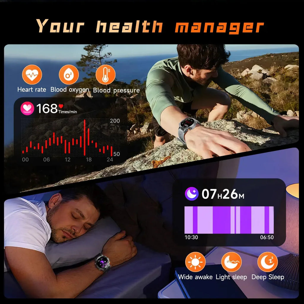 Reloj Inteligente Deportivo AMOLED con Batería 1000mAh, Brújula y GPS