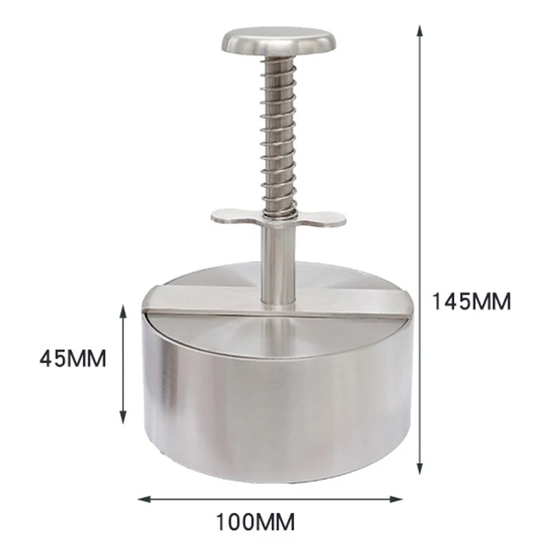 Prensa de carne para hamburguesas de acero inoxidable 304, molde para hacer hamburguesas, herramienta Manual para hacer pasteles, parrilla, carne, carne, cerdo, arroz, moldes para hacer prensa