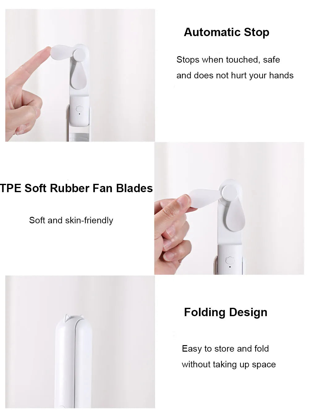 Mini Ventilador Portátil Plegable con Banco de Energía