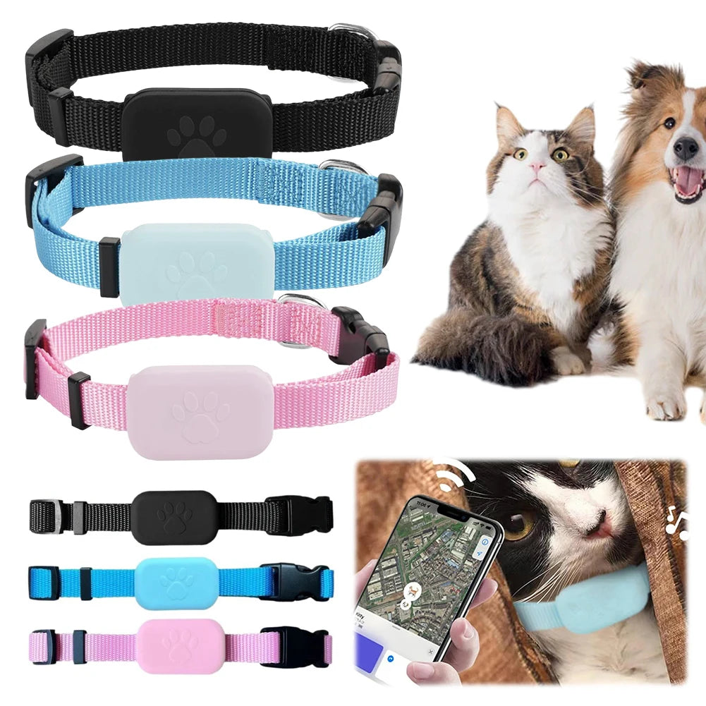 Rastreador GPS Inteligente para Mascotas, Niños, Equipaje y Llaves, Etiqueta de Posicionamiento Global, Rastreador GPS para Mascotas con Collar Ajustable, Localizador de Perros