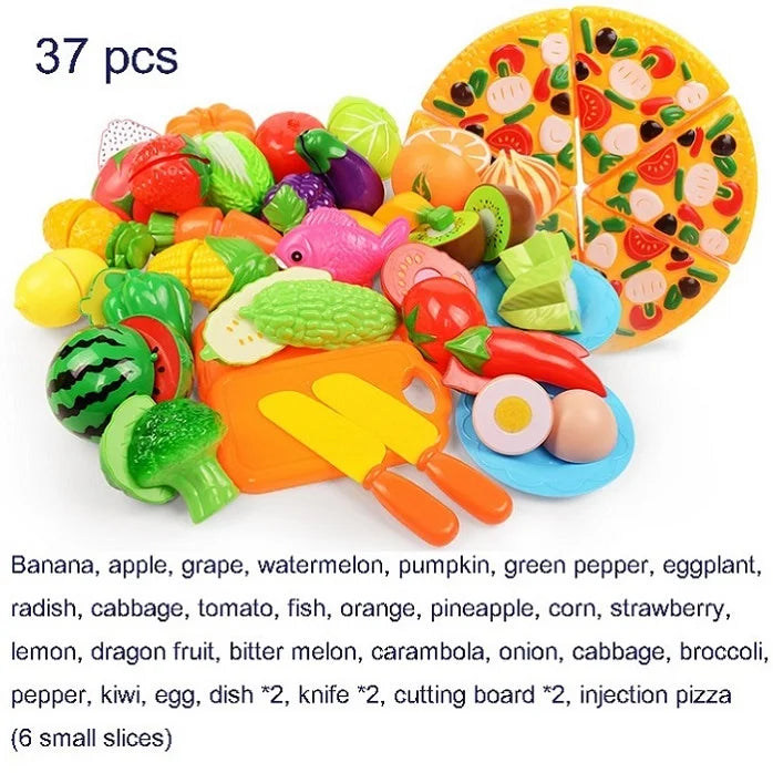 Juego de Corte de Frutas y Verduras para Niños Set de Cocina